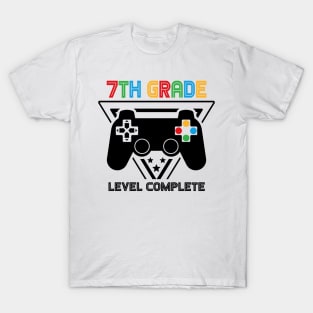 7th Grade Level Complete Graduation Gamer Boys Kids T-Shirt